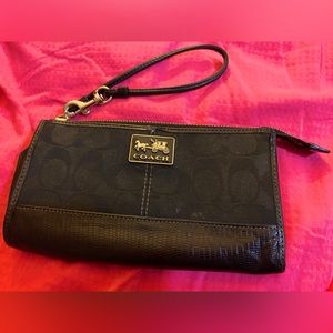 Coach leather wristlet
